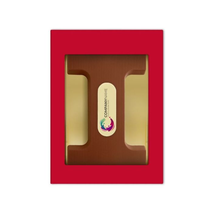 Chocoladeletter met logo i