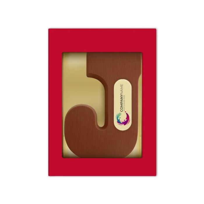 Chocoladeletter met logo j