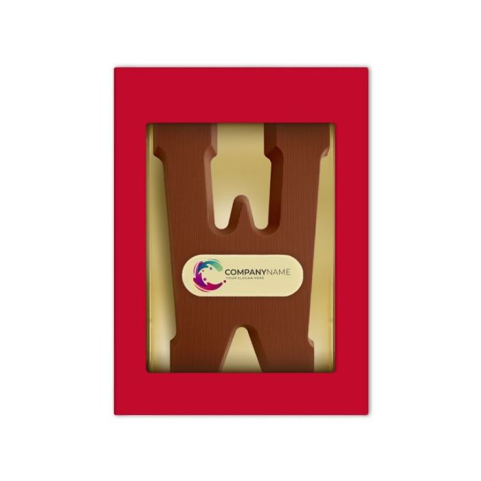Chocoladeletter met logo W