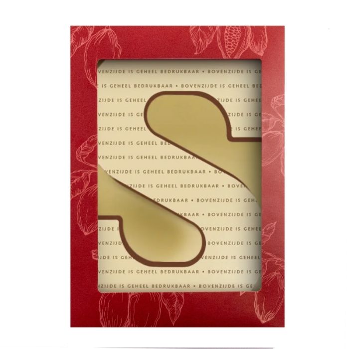 Chocoladeletter eigen print - S