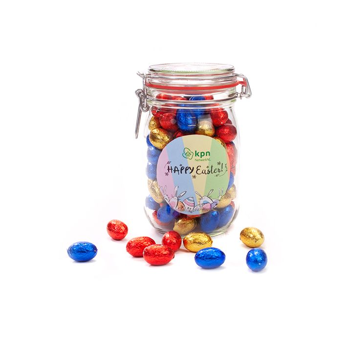 Paaseitjes in grote weckpot