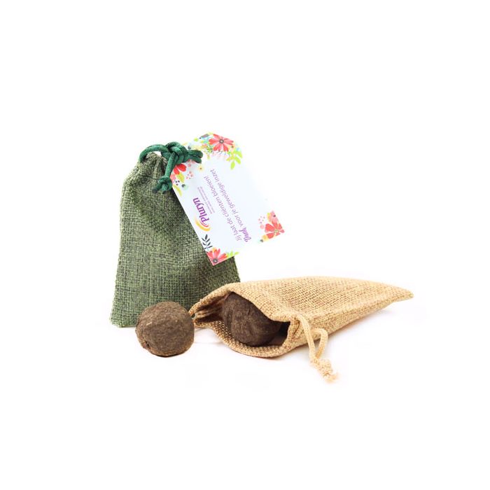 Jute zak met flowerbomb