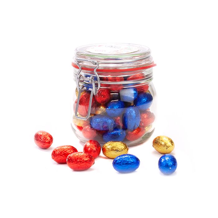 Paaseitjes in kleine weckpot