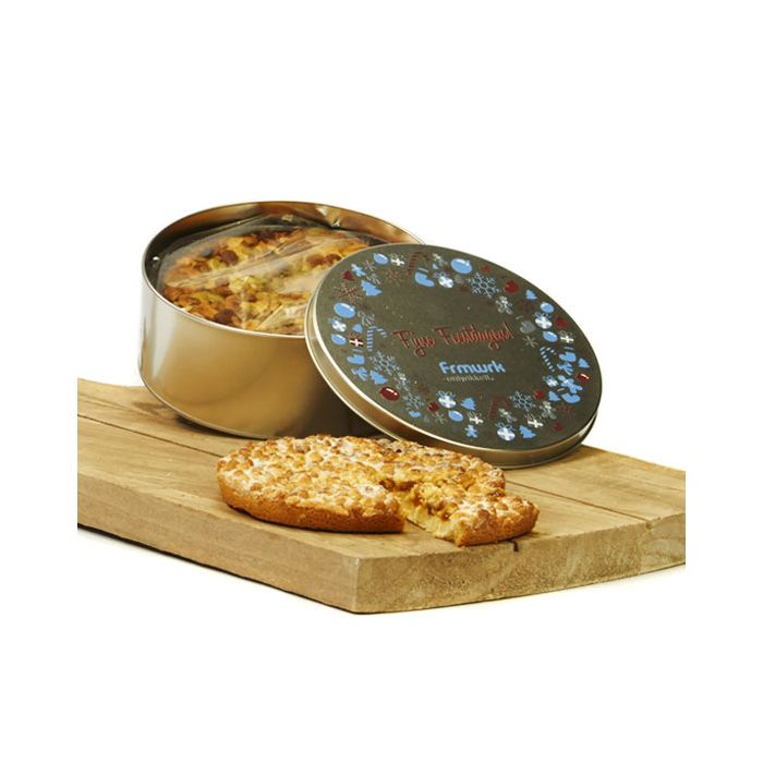 Kerst taart in geschenkblik