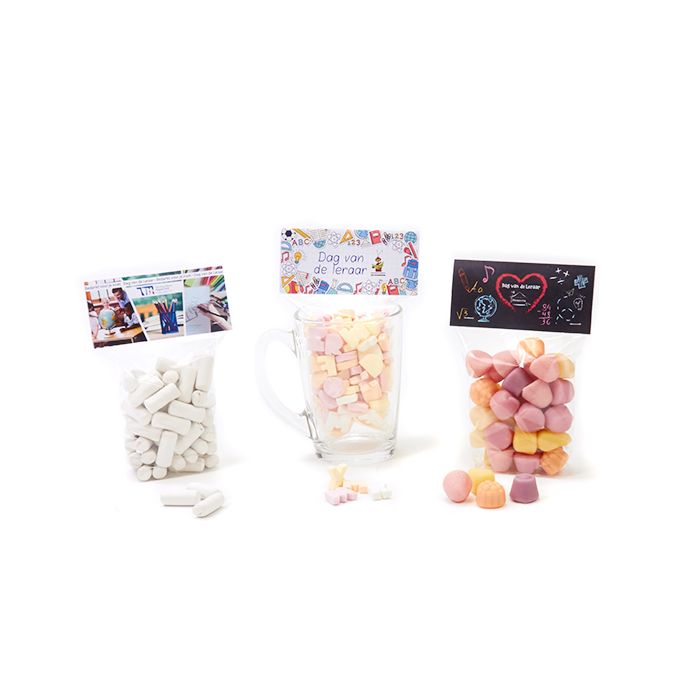 theeglas met snoepjes