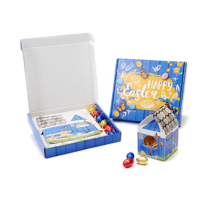Vogelhuis postpakket met paaseitjes