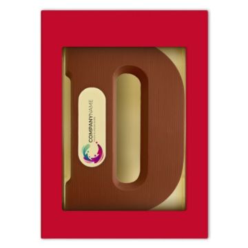 Chocoladeletter met logo D