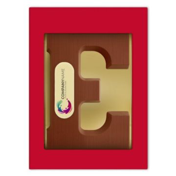 Chocoladeletter met logo E
