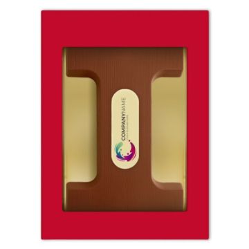 Chocoladeletter met logo i