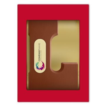 Chocoladeletter met logo L