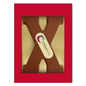 Chocoladeletter met logo X
