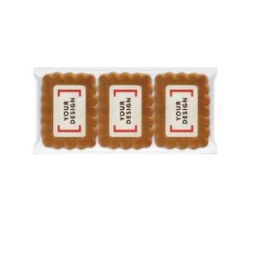 3-pack gingerbread koekjes met logo