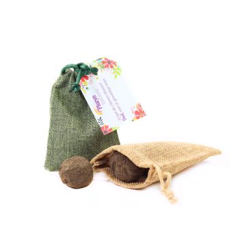 Jute zak met flowerbomb