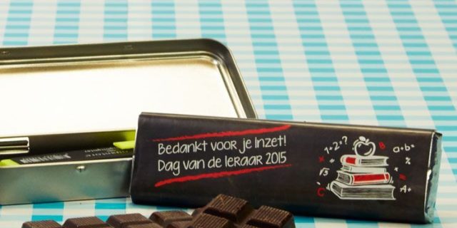 Chocoladereep: bedankje voor alle leerkrachten